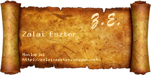 Zalai Eszter névjegykártya